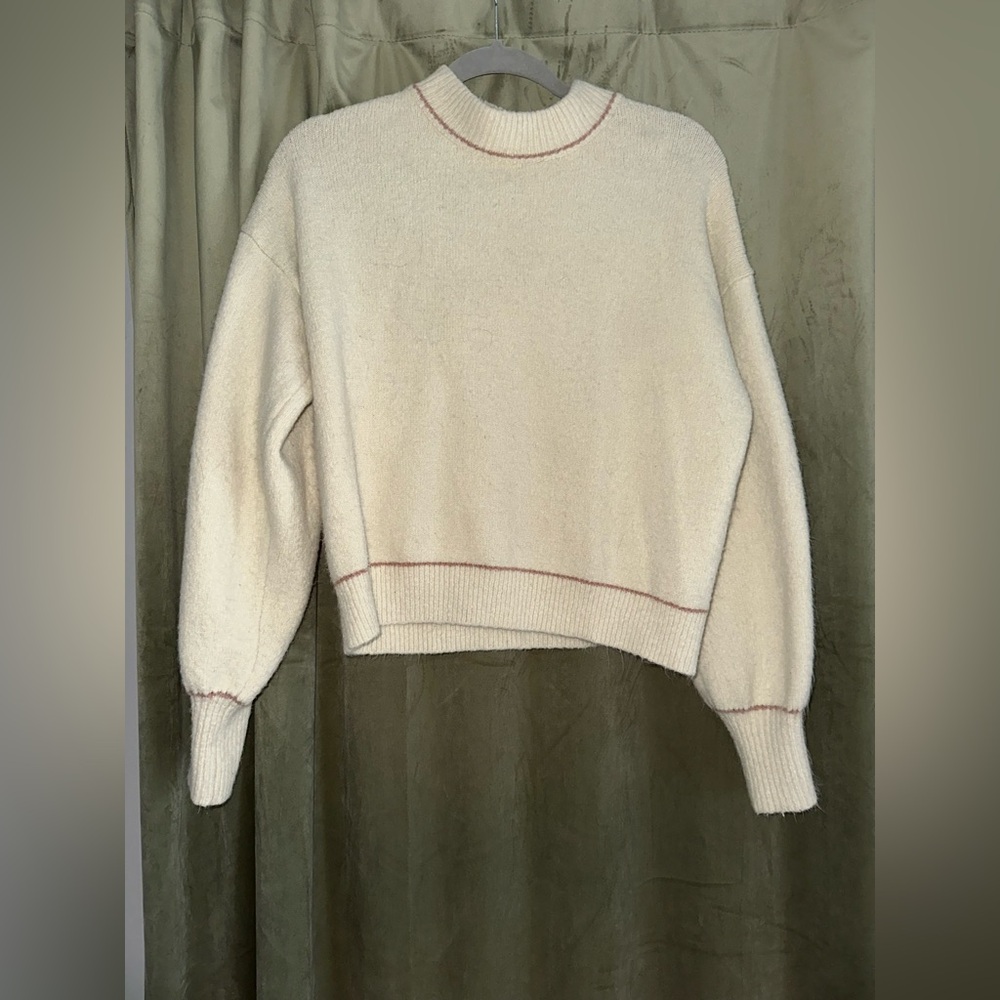 Cozy Mock neck Cream Sweater